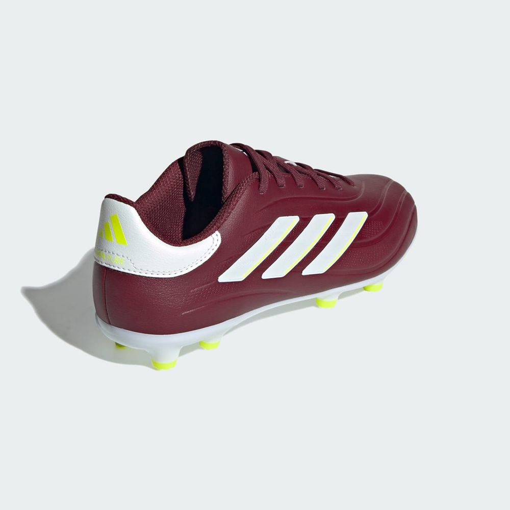 Chaussure de Foot Adidas Copa Pure II League Firm Ground Bordeaux Blanche Jaune Enfant | EZN-00317949