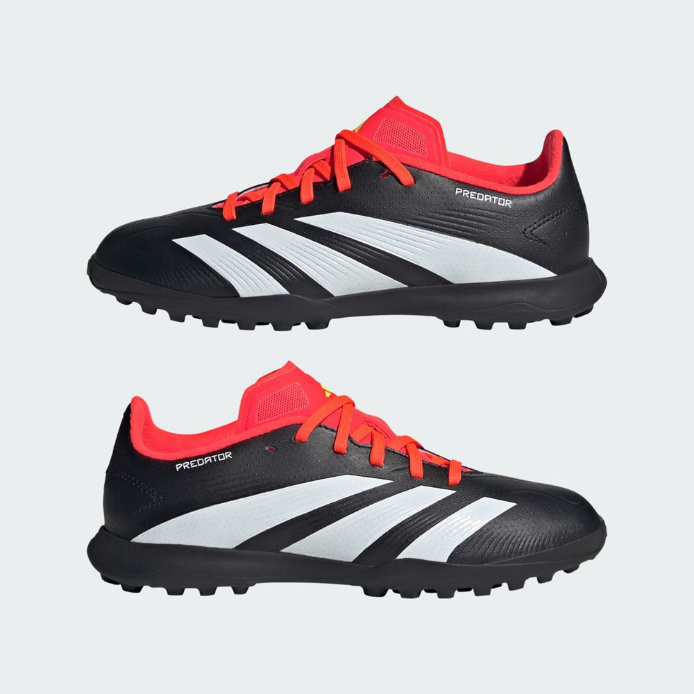 Chaussure de Foot Adidas Predator 24 League Turf Noir Blanche Rouge Enfant | MJZ-54776079