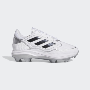 Chaussures de Baseball Adidas Adizero Purehustle 3 TPU Blanche Noir Argent Enfant | YZV-19392268