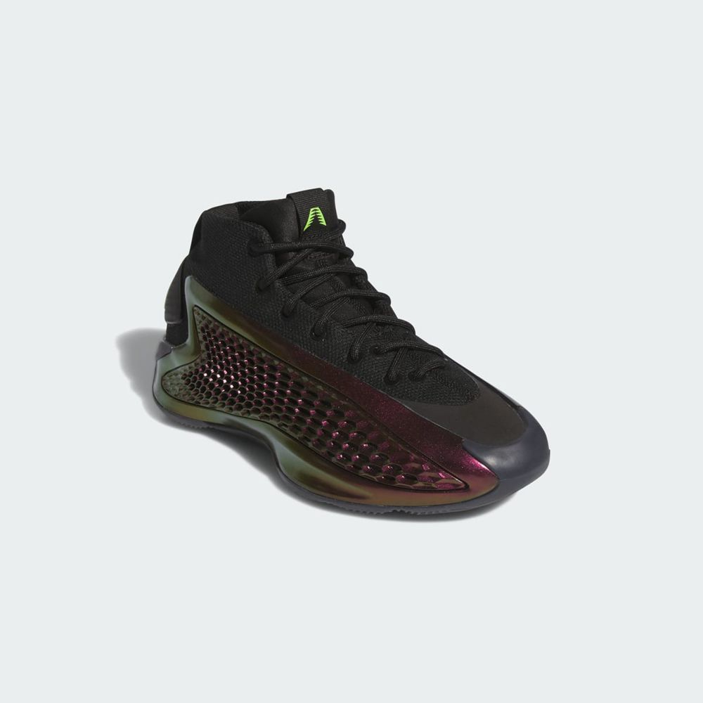 Chaussure Basket Adidas AE1 The Future Noir Grise Vert Enfant | XVL-40802997