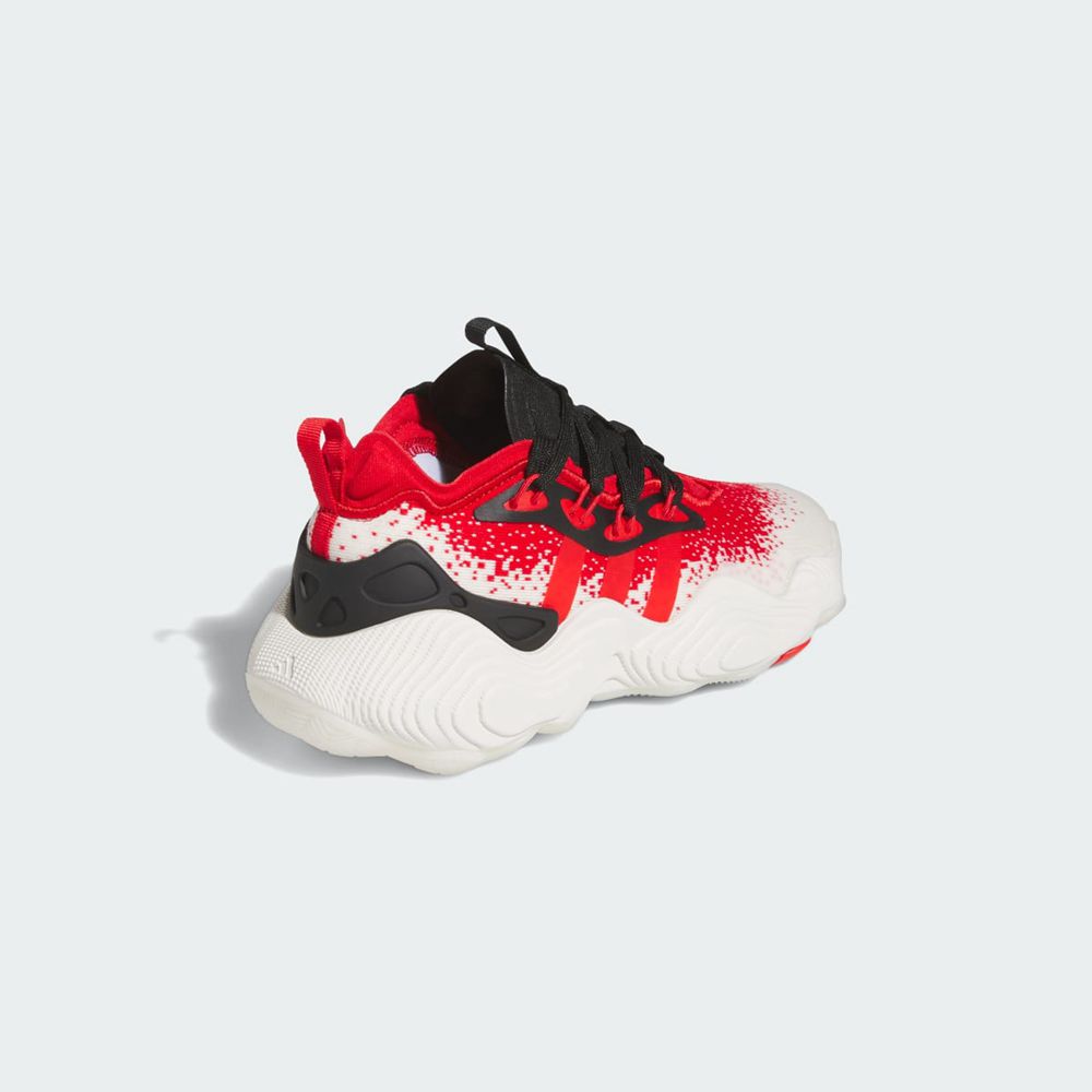 Chaussure Basket Adidas Trae Young 3 Blanche Rouge Noir Enfant | ZPS-52448322