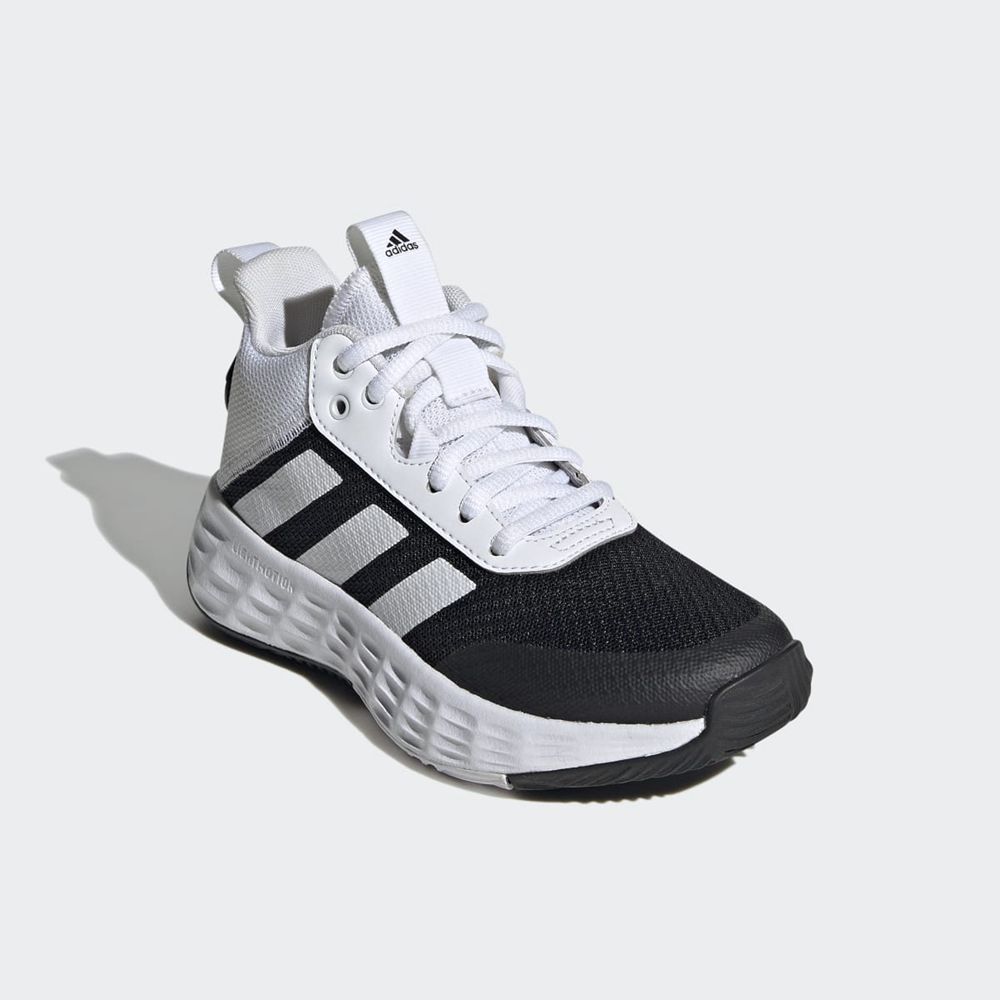 Chaussure Basket Adidas Ownthegame 2.0 Noir Blanche Enfant | LRU-98769044