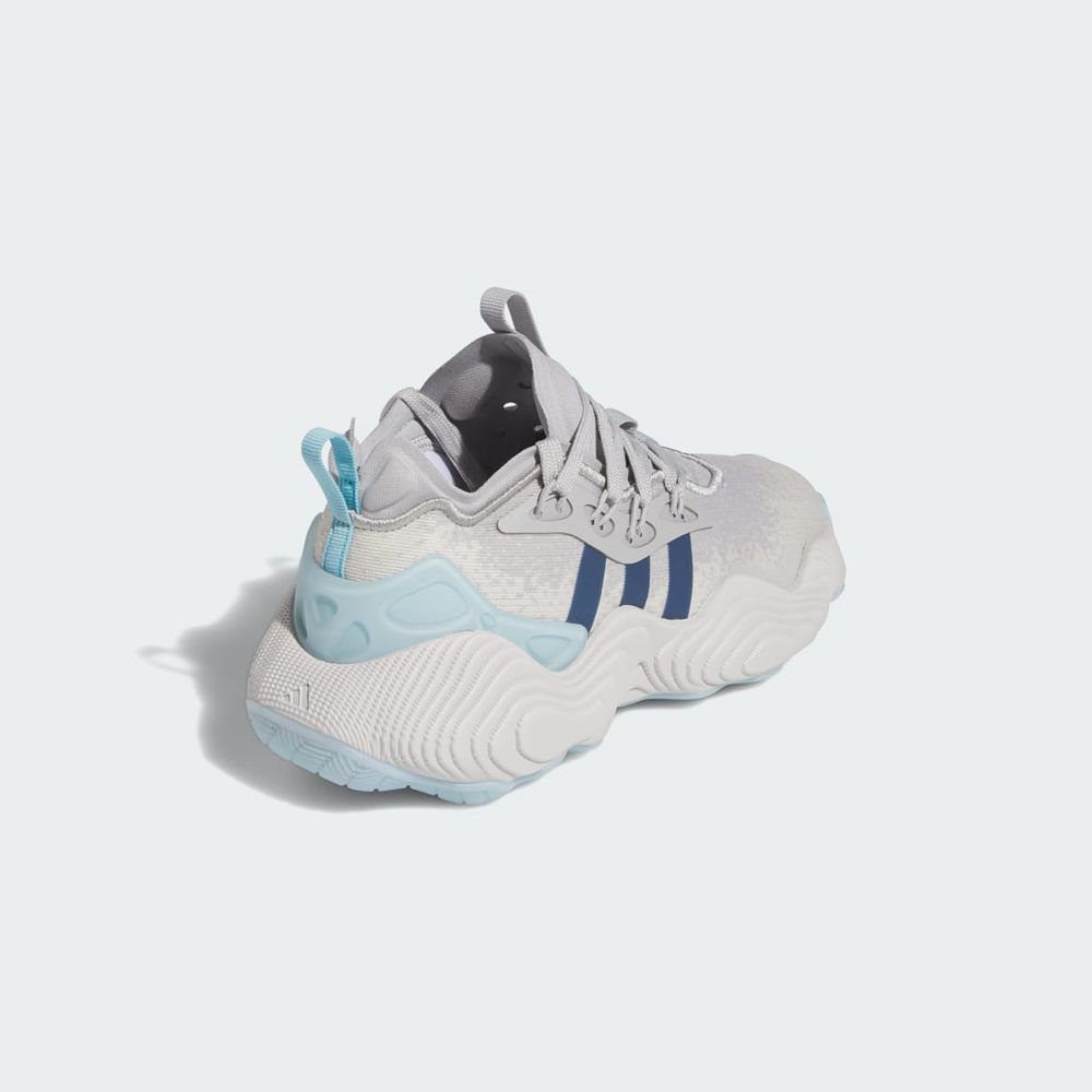 Chaussure Basket Adidas Trae Young 3 Grise Bleu Enfant | UHL-42223197