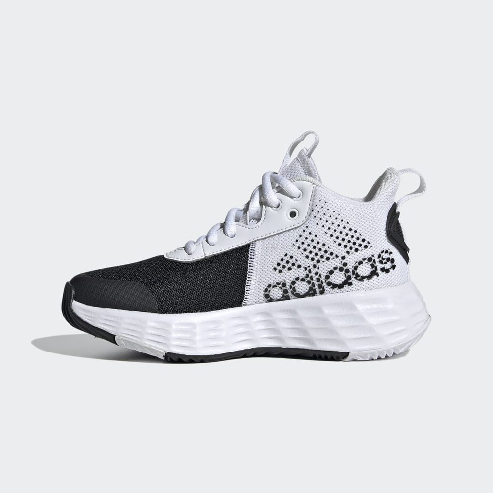 Chaussure Basket Adidas Ownthegame 2.0 Noir Blanche Enfant | LRU-98769044