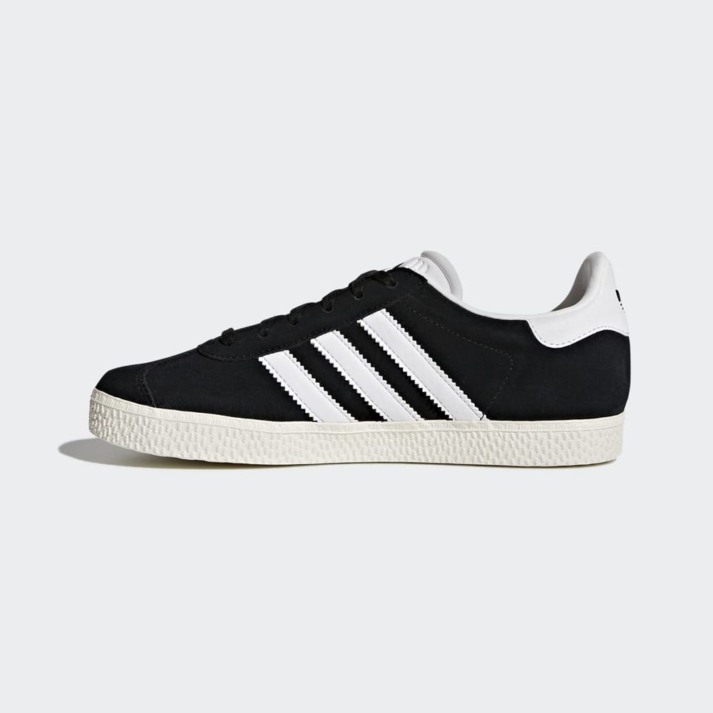 Chaussure Training Adidas Gazelle Noir Blanche Doré Enfant | ZLY-20858659