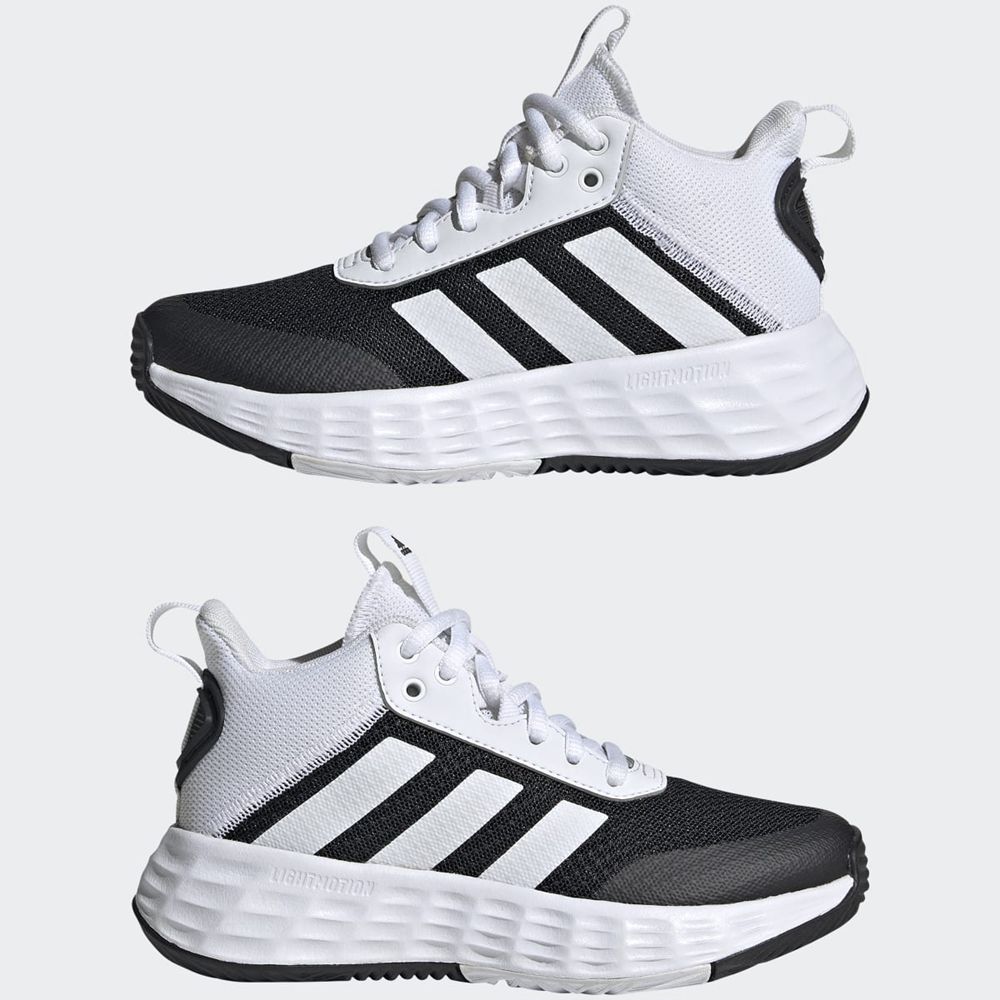 Chaussure Basket Adidas Ownthegame 2.0 Noir Blanche Enfant | LRU-98769044