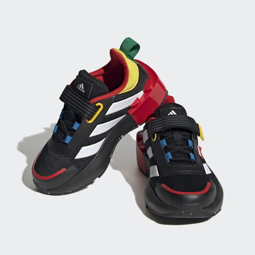 Basket Adidas Adidas x Lego? Tech RNR Elastic Lace Noir Blanche Rouge Enfant | WFX-02598558