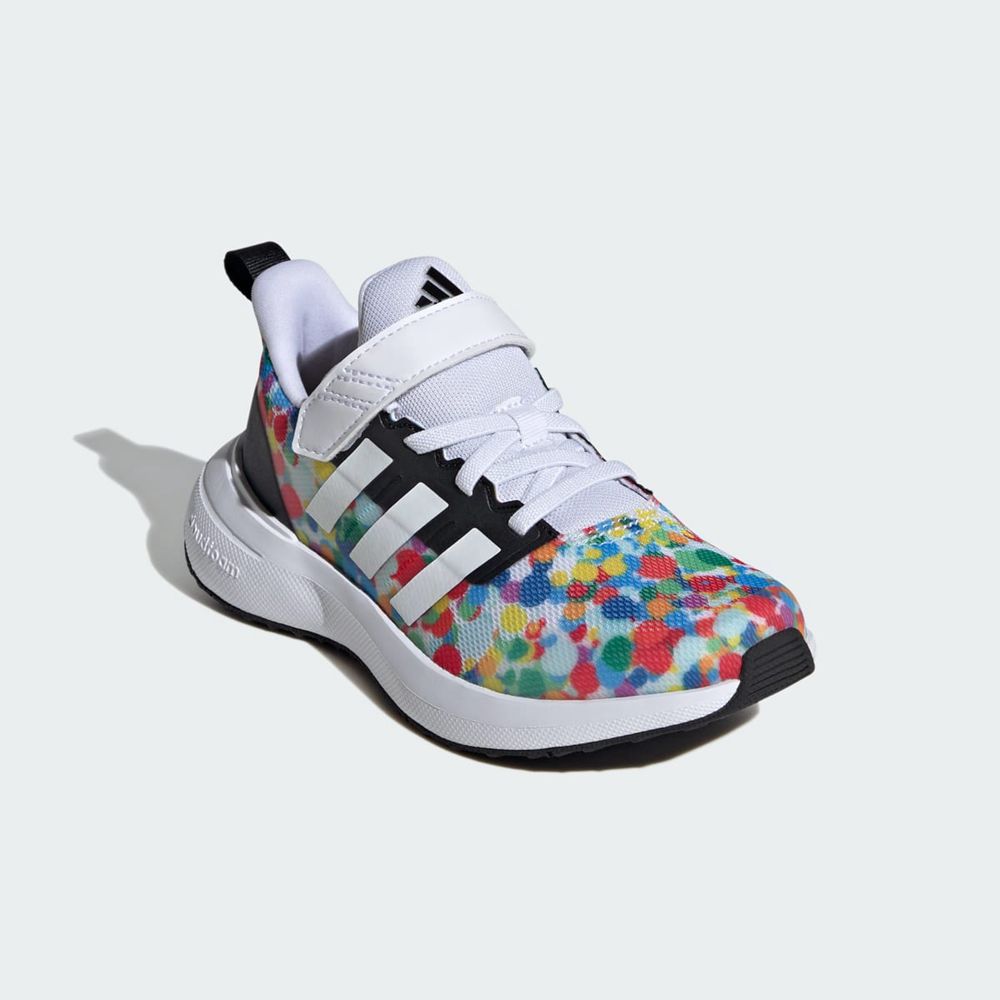 Basket Adidas Fortarun 2.0 Cloudfoam Elastic Lace Top Strap Blanche Noir Vert Enfant | OOY-71861416