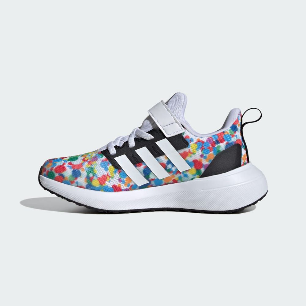 Basket Adidas Fortarun 2.0 Cloudfoam Elastic Lace Top Strap Blanche Noir Vert Enfant | OOY-71861416