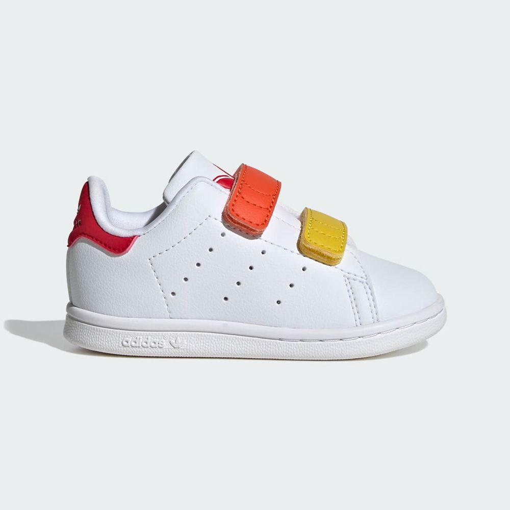 Basket Adidas Stan Smith Comfort Closure Blanche Rouge Enfant | WXF-86142904