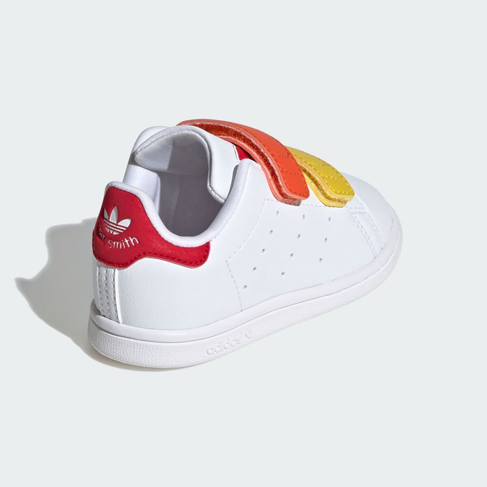 Basket Adidas Stan Smith Comfort Closure Blanche Rouge Enfant | WXF-86142904