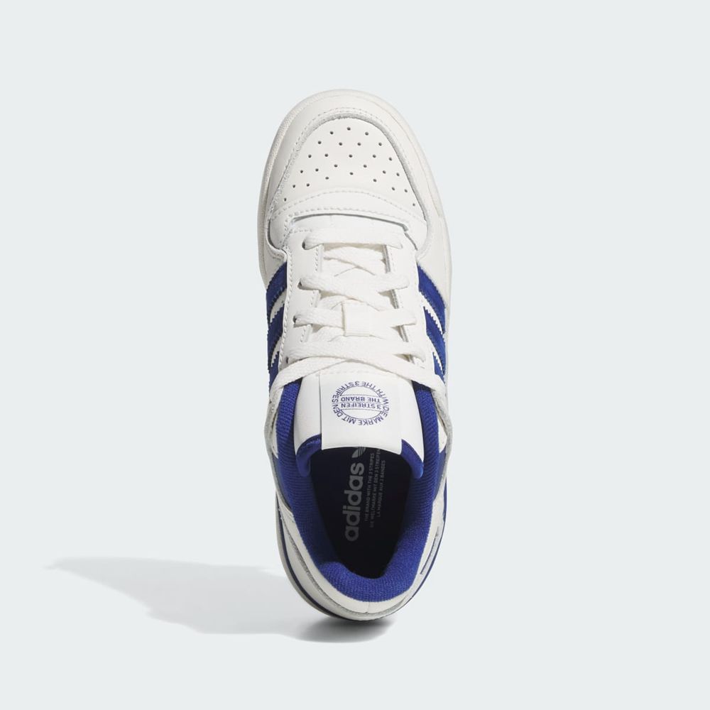 Basket Adidas Forum Low CL Blanche Bleu Enfant | HLE-38574791