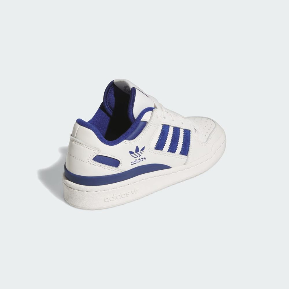 Basket Adidas Forum Low CL Blanche Bleu Enfant | HLE-38574791