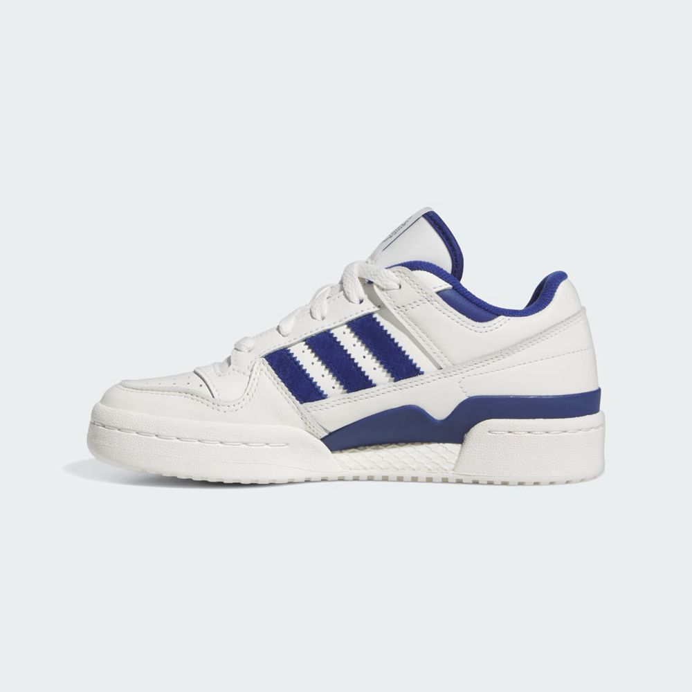 Basket Adidas Forum Low CL Blanche Bleu Enfant | HLE-38574791