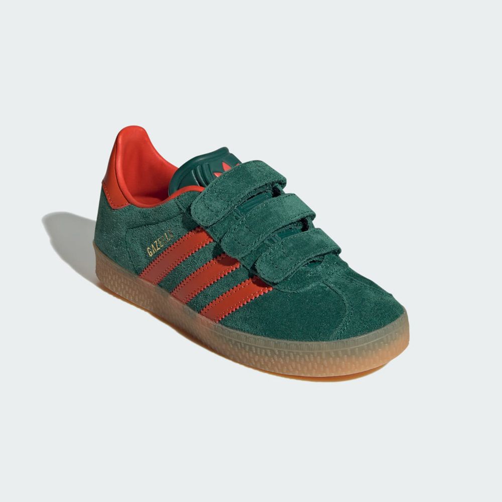 Basket Adidas Gazelle Vert Rouge Enfant | VPJ-55625852