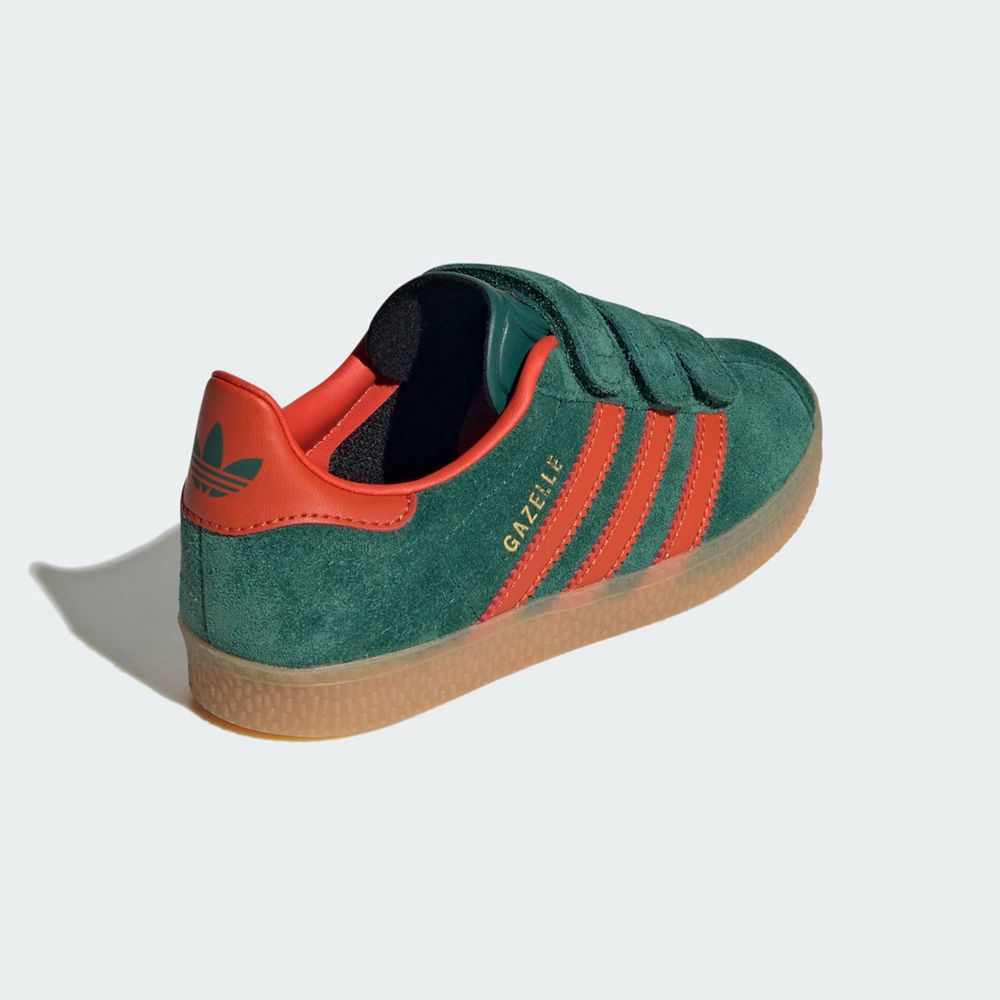 Basket Adidas Gazelle Vert Rouge Enfant | VPJ-55625852