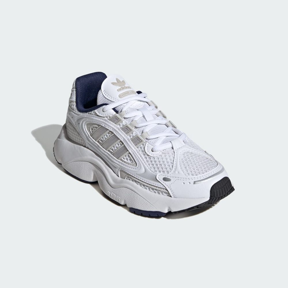 Basket Adidas Ozmillen Blanche Grise Bleu Enfant | OET-85477068