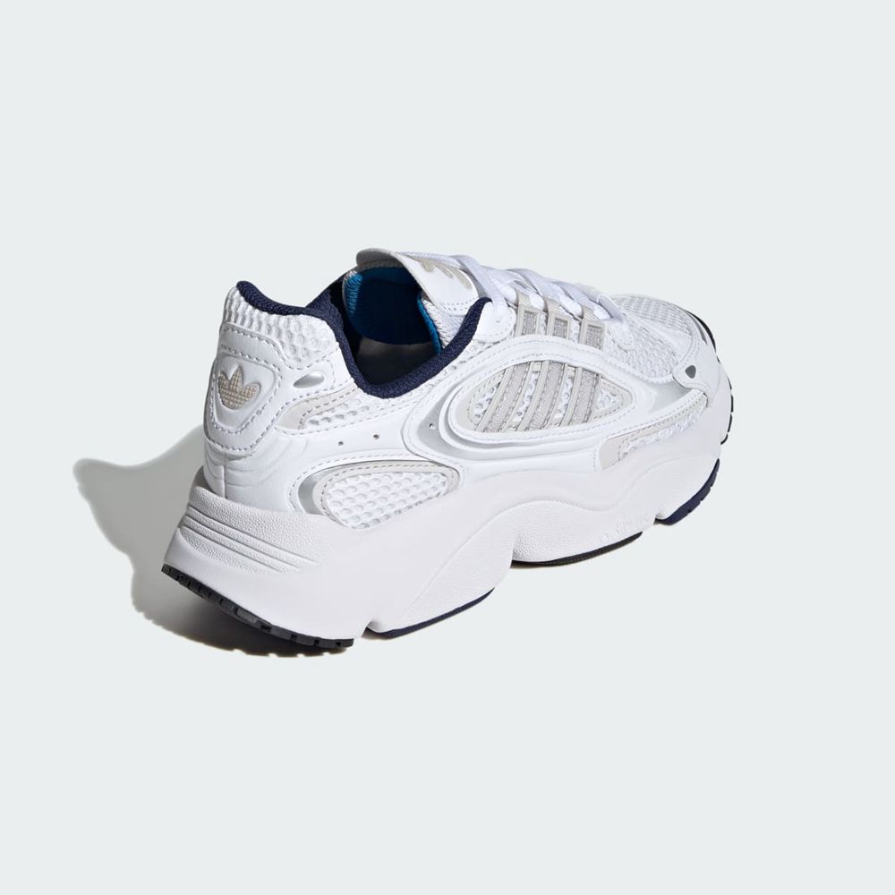 Basket Adidas Ozmillen Blanche Grise Bleu Enfant | OET-85477068