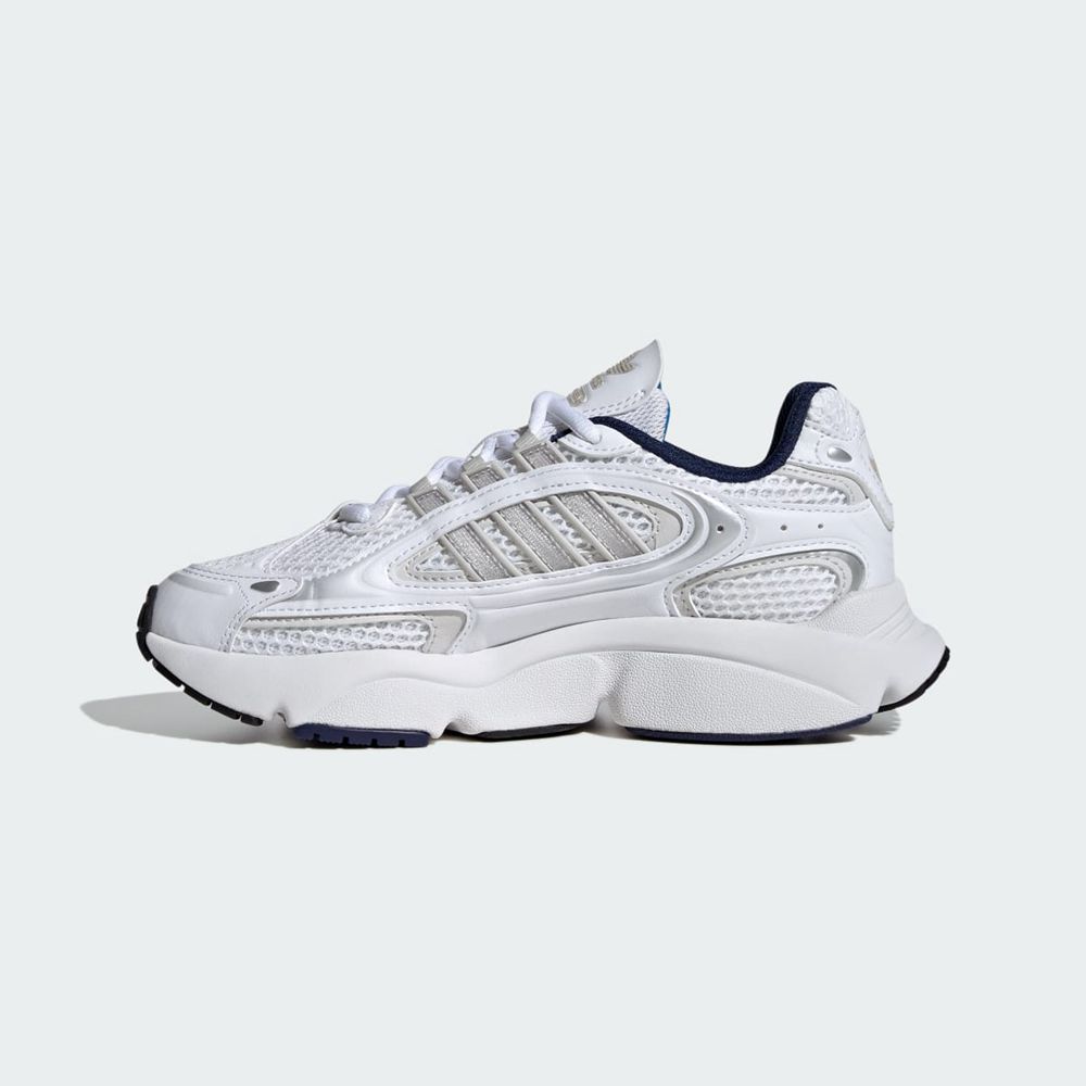 Basket Adidas Ozmillen Blanche Grise Bleu Enfant | OET-85477068