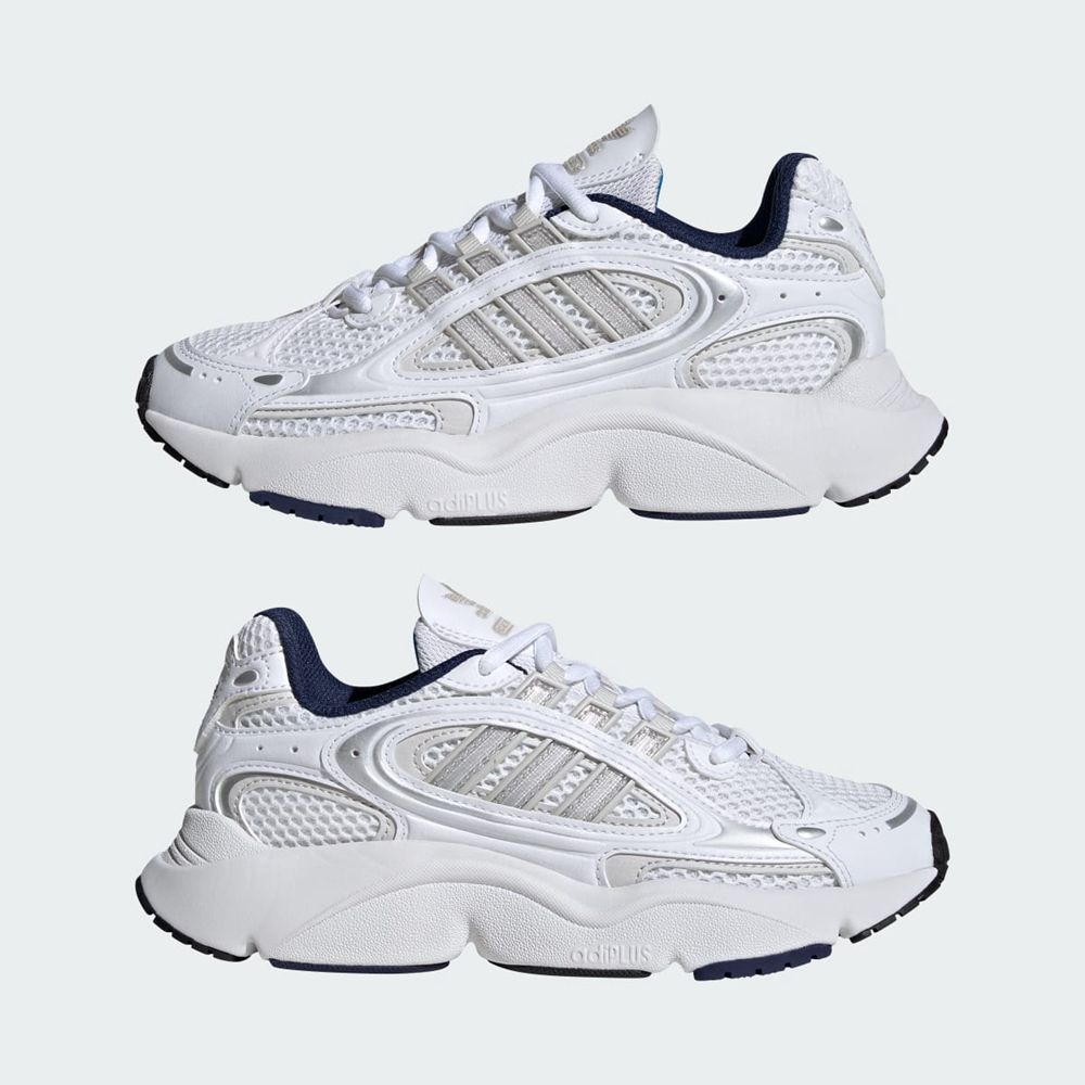 Basket Adidas Ozmillen Blanche Grise Bleu Enfant | OET-85477068