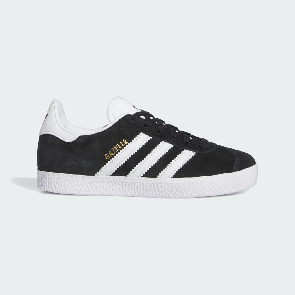 Basket Adidas Gazelle Noir Blanche Doré Enfant | ZAC-79222572