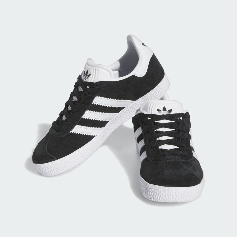 Basket Adidas Gazelle Noir Blanche Doré Enfant | ZAC-79222572