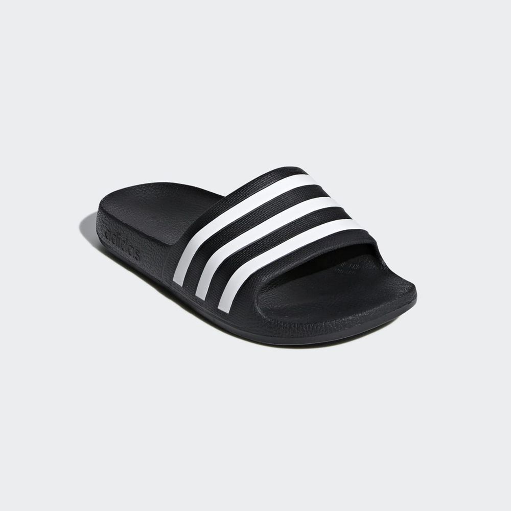 Claquette Adidas Adilette Aqua Noir Blanche Enfant | BSK-23248870