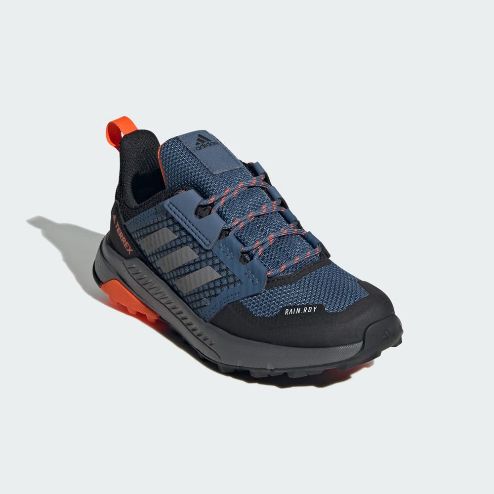 Chaussure de Randonnée Adidas Terrex Trailmaker Rain.Rdy Bleu Marine Grise Orange Enfant | AIE-53774830