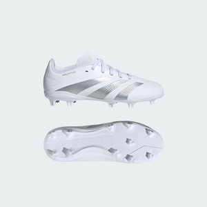 Chaussure de Foot Adidas Predator 24 League Firm Ground Blanche Argent Enfant | QJC-43901955