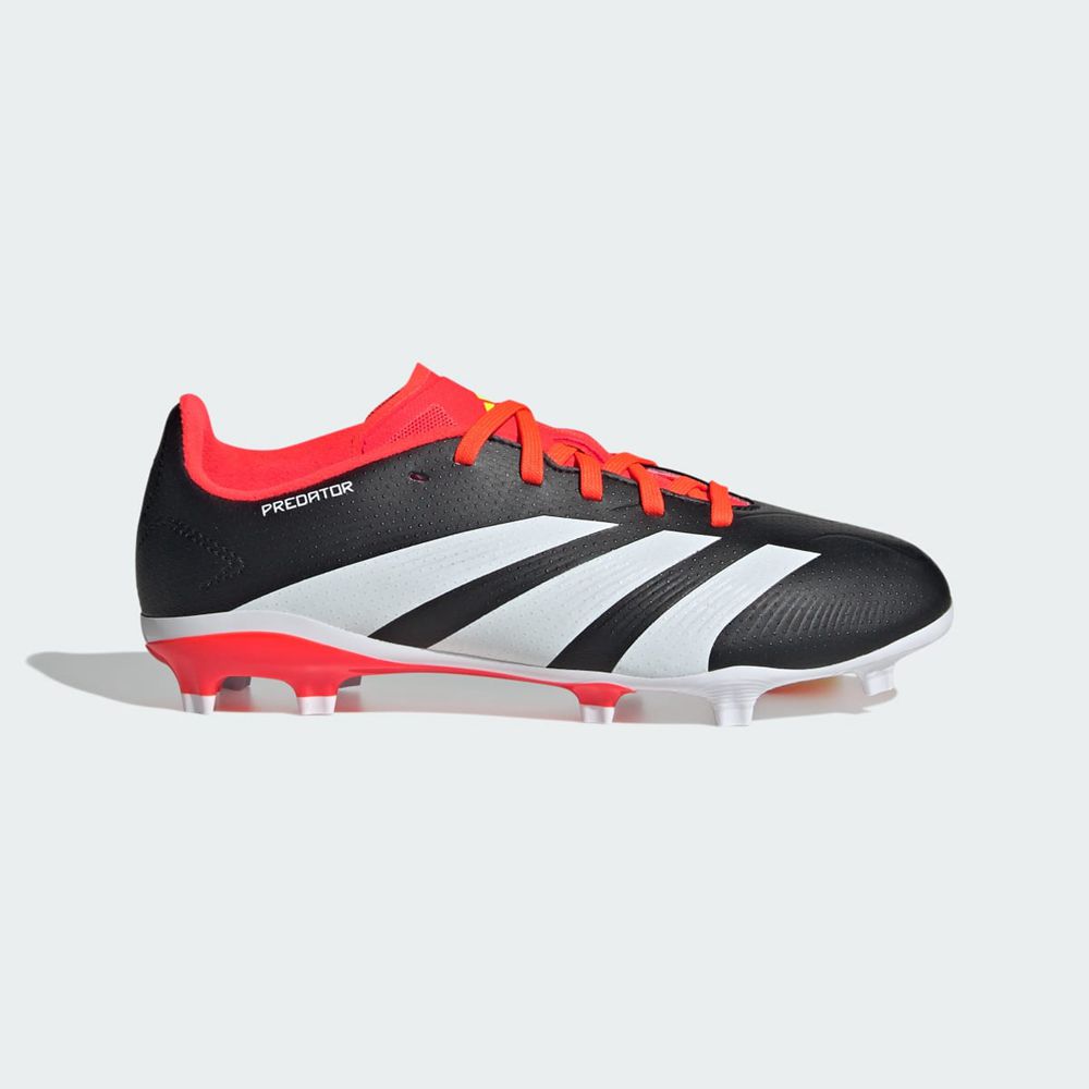 Chaussure de Foot Adidas Predator 24 League Firm Ground Noir Blanche Rouge Enfant | GJP-48575627