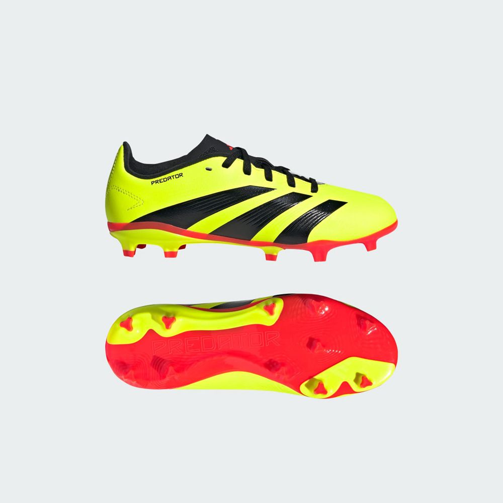 Chaussure de Foot Adidas Predator 24 League Firm Ground Jaune Noir Rouge Enfant | QYA-34522484