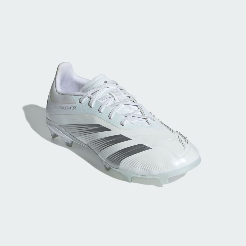 Chaussure de Foot Adidas Predator 24 Elite Firm Ground Blanche Argent Enfant | NEZ-75533568