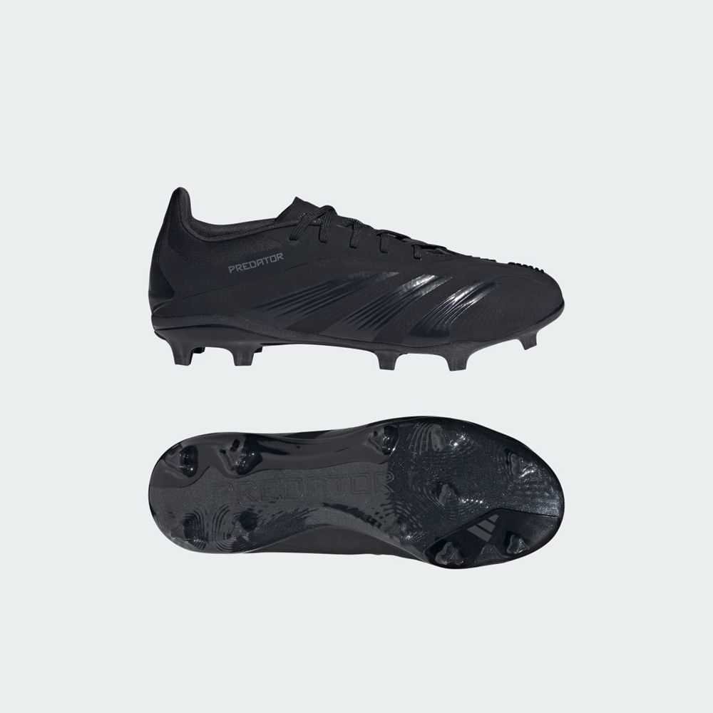 Chaussure de Foot Adidas Predator 24 Elite Firm Ground Noir Grise Enfant | HCH-03243084