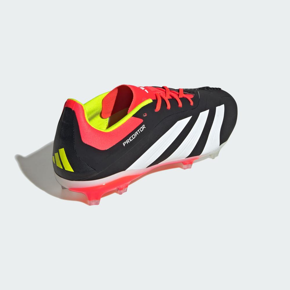 Chaussure de Foot Adidas Predator 24 Elite Firm Ground Noir Blanche Rouge Enfant | OOK-77198175