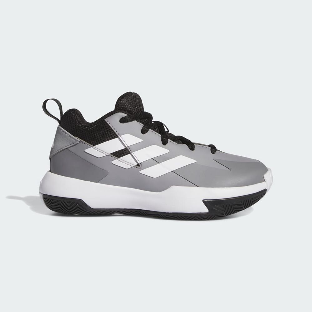 Chaussure Basket Adidas Cross Em Up Select Mid Grise Blanche Noir Enfant | ZCS-73150897