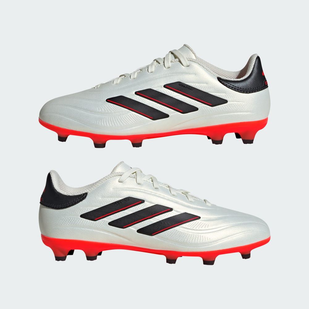 Chaussure de Foot Adidas Copa Pure II League Firm Ground Blanche Noir Rouge Enfant | NMF-84970442