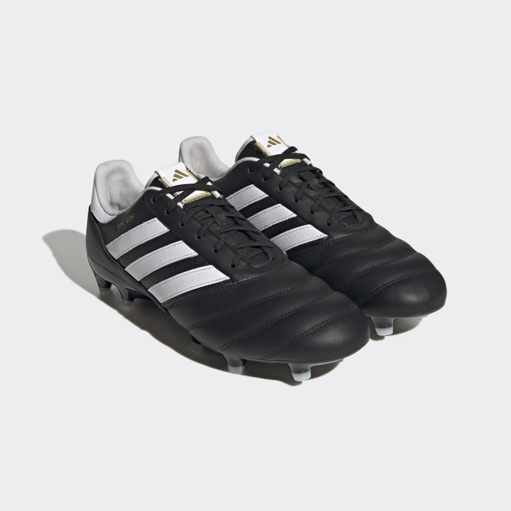 Chaussure de Foot Adidas Copa Icon Firm Ground Noir Blanche Doré Femme | BHN-00743355