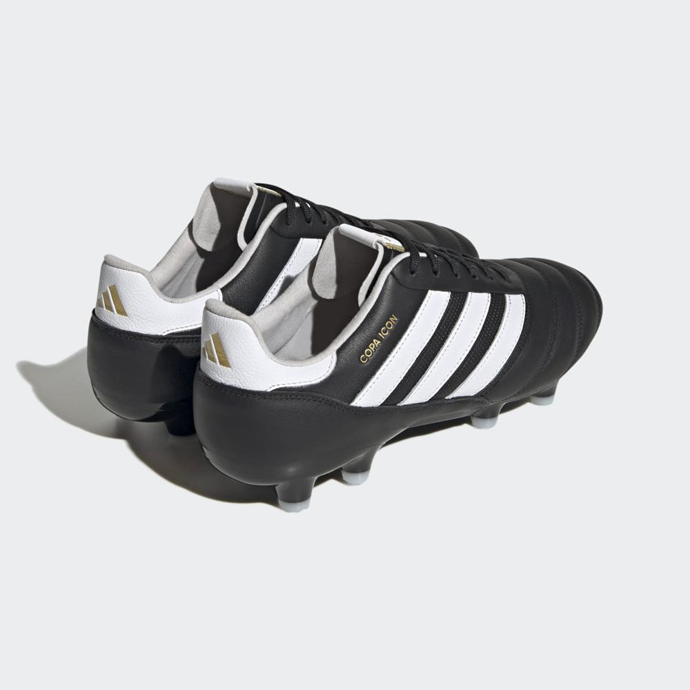 Chaussure de Foot Adidas Copa Icon Firm Ground Noir Blanche Doré Femme | BHN-00743355