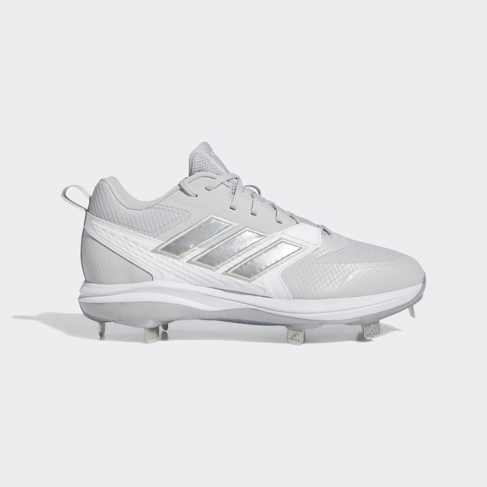 Chaussures de Baseball Adidas Icon 8 Grise Argent Blanche Homme | IDN-00780099