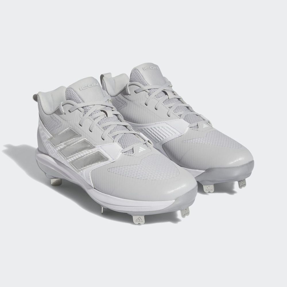 Chaussures de Baseball Adidas Icon 8 Grise Argent Blanche Homme | IDN-00780099