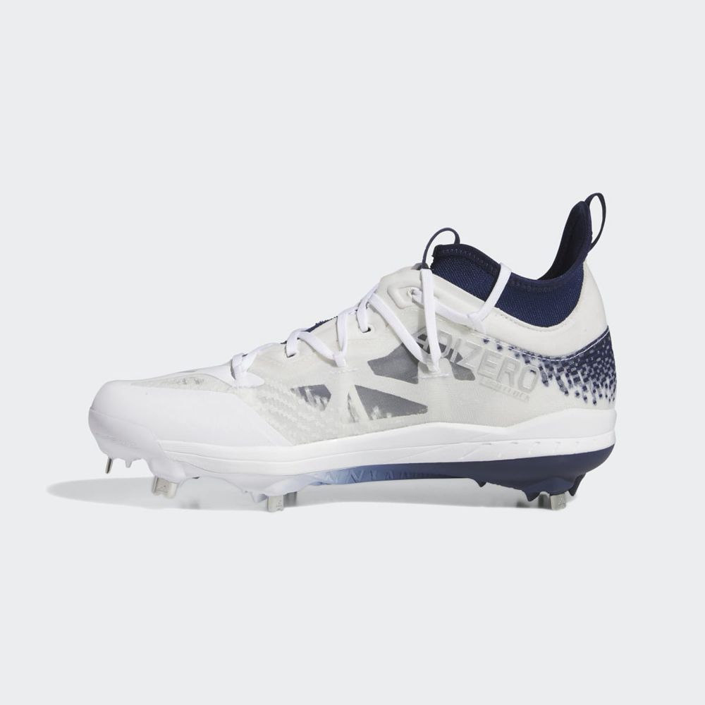 Chaussures de Baseball Adidas Adizero Afterburner 9 NWV Bleu Marine Argent Blanche Homme | FGB-70135549